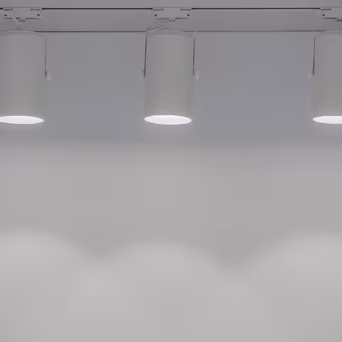 LED-Downlight auf einer weißen Wand