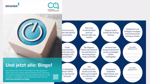 Das Bild zeigt die Vorder- und die Rückseite der im folgenden Text beschriebenen Bingokarte.