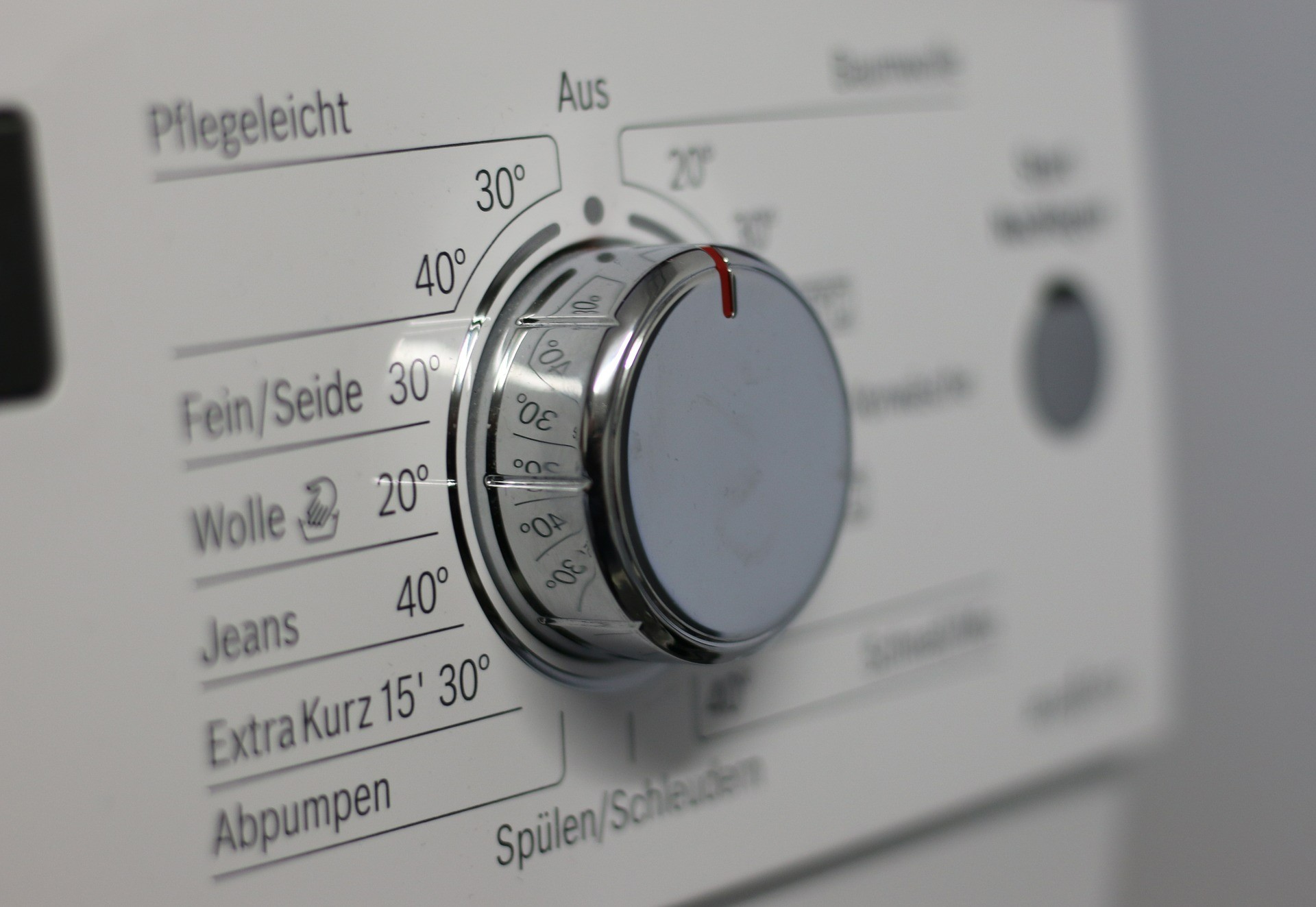 Drehschalter zur Einstellung des Waschgangs einer Waschmaschine