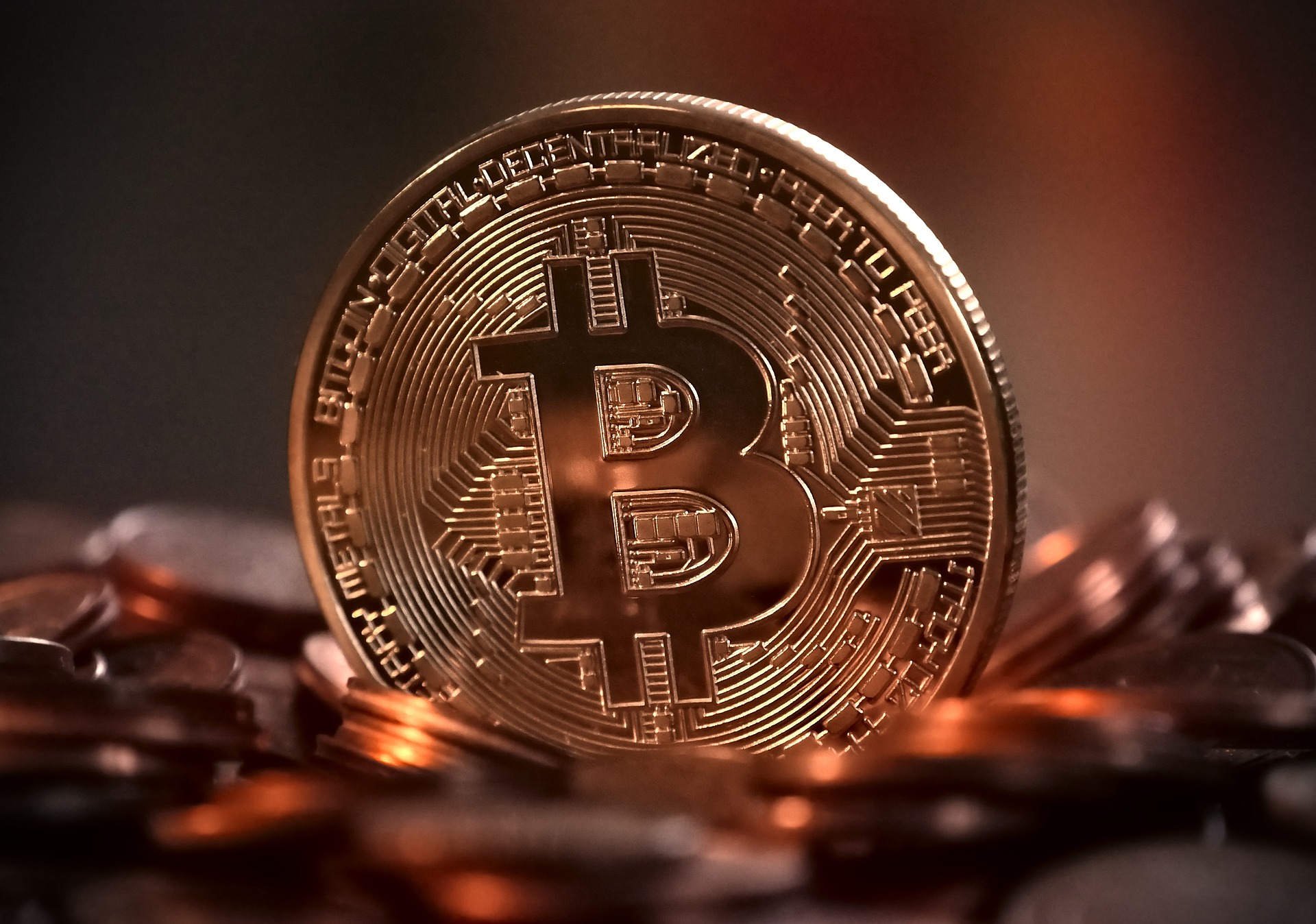 eine Bitcoin-Münze